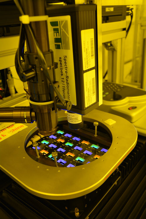 OLED product control (OLED Modules © Fraunhofer IPMS)