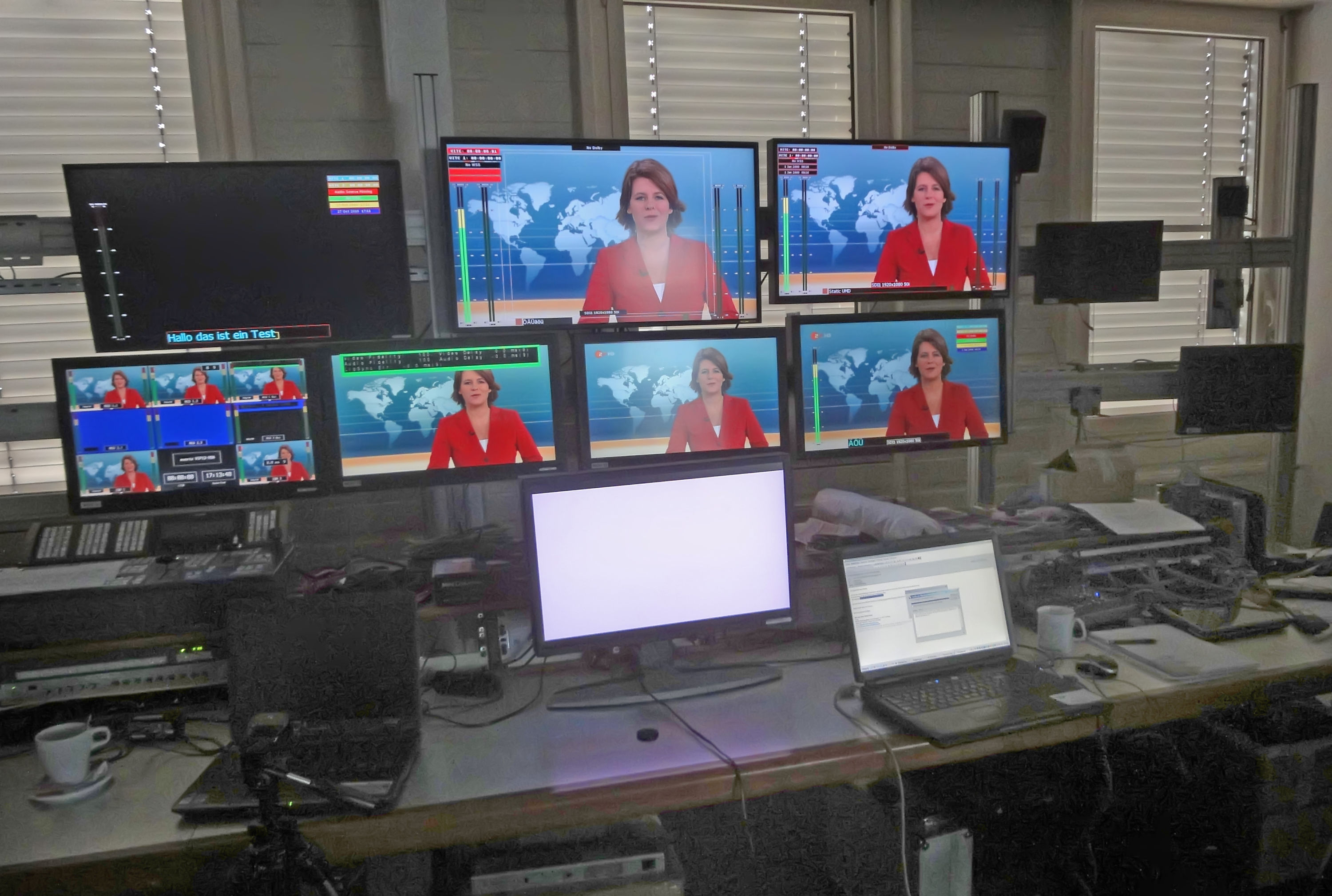 Studio with different monitors